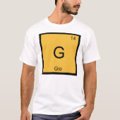 元素周期表ギオ名の化学 Tシャツ (正面)