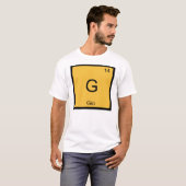 元素周期表ギオ名の化学 Tシャツ (正面フル)