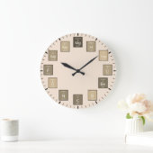 元素周期表ベージュ科学者時計 ラージ壁時計 (ホーム)