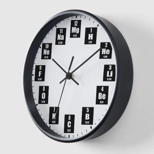 元素周期表原子番号クロック 壁時計 (傾斜)