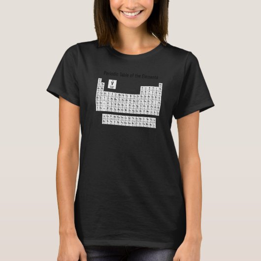 元素周期表周期表グラフ Tシャツ (正面)