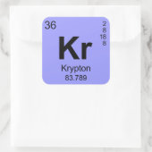 元素周期表（クリプトン） スクエアシール (バッグ)
