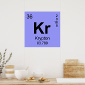 元素周期表（クリプトン） ポスター (キッチン)