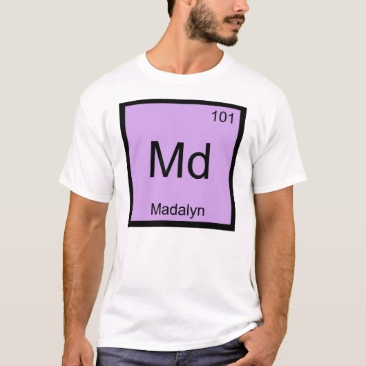元素周期表 マダリン Tシャツ (正面)