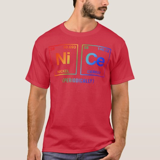 元素周期表LGBTQレインボーNICE Tシャツ (正面)