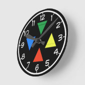 元素星形五角形 ラウンド壁時計 (傾斜)