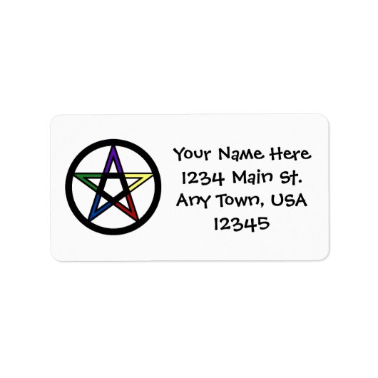 元素星形五角形 ラベル (正面)