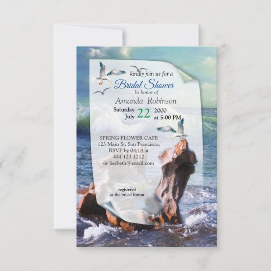 元素水力招待状 出欠カード (正面)