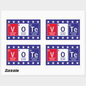 元素表スペル投票 長方形シール (シート)