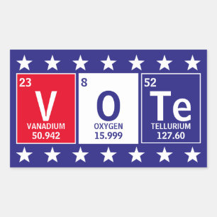 元素表スペル投票 長方形シール