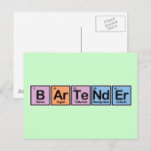 元素製バーテンダー ポストカード (正面/裏面)