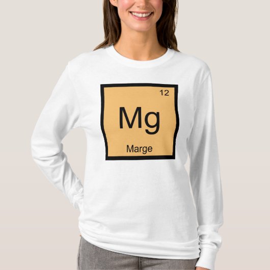 元素記号 元素 周期表 マージ名 Tシャツ (正面)