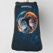 元素調和、イン、自然のヤン。 ゴルフヘッドカバー (回転90)