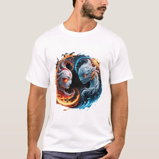 元素調和、イン、自然のヤン。 Tシャツ (正面)