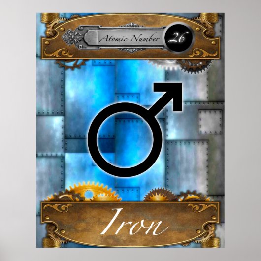 元素鉄原子番号#26ポスター ポスター (正面)