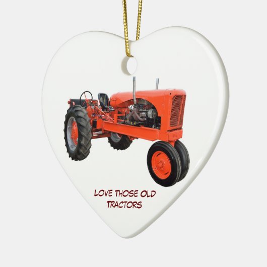 元通りにされたヴィンテージのトラクター セラミックオーナメント (左)