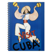 元通りになるキューバのヴィンテージ旅行ポスター ノートブック (正面)