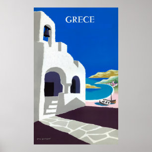 元通りになるギリシャのヴィンテージ旅行ポスター ポスター