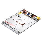 元通りになるコペンハーゲンのヴィンテージ旅行ポスター ノートブック (左側)