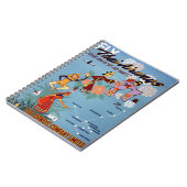 元通りになるタイのヴィンテージの空の旅ポスター ノートブック (左側)