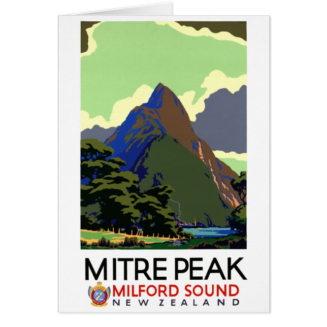 元通りになるニュージーランドのヴィンテージ旅行ポスター (正面)