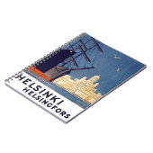 元通りになるヘルシンキのヴィンテージ旅行ポスター ノートブック (左側)