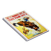 元通りになるヴィンテージの30年代のロデオポスター ノートブック (右側)