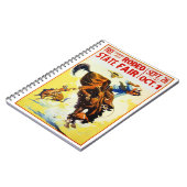 元通りになるヴィンテージの30年代のロデオポスター ノートブック (左側)