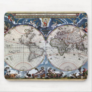元通りになる旧式な旧世界の地図1664 マウスパッド