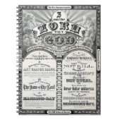 元通りになる10の命令の1876年のヴィンテージポスター ノートブック (正面)