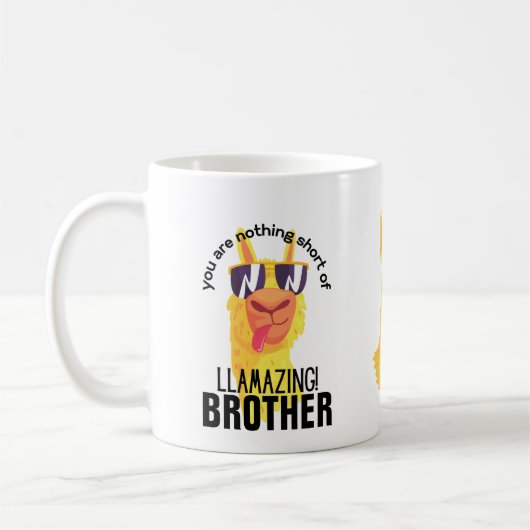 兄おもしろい君は驚くばかりだ コーヒーマグカップ (左)