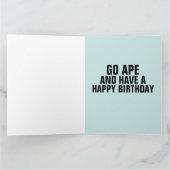 兄おもしろい猿誕生日大型カード カード (内部)