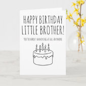 兄おもしろい生誕日ユーモアのあるカード カード (黄色い花)