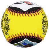 兄からの贈り物に写真カスタムで ソフトボール (裏面)