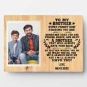 兄からの贈り物に写真カスタムで フォトプラーク (正面)