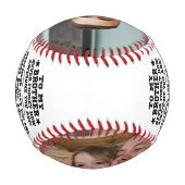 兄からの贈り物に写真カスタムで 野球ボール (裏面)