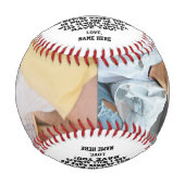 兄からの贈り物に写真カスタムで 野球ボール (正面)