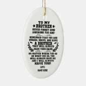 兄からの贈り物に名前をカスタムする セラミックオーナメント (右)