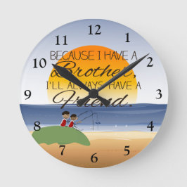 兄がいるからいつも友達が来る ラウンド壁時計