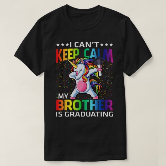 兄がユニコーン保を卒業するのは落ち着かない Tシャツ (デザイン正面)