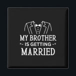 兄が嫁に行結婚く マグネット<br><div class="desc">私の兄は結婚する兄弟姉妹の結婚お祝い</div>