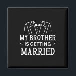 兄が嫁に行結婚く マグネット<br><div class="desc">私の兄は結婚する兄弟姉妹の結婚お祝い</div>