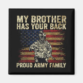 兄が後軍の家誇りを持った族退役軍人 マグネット (正面)