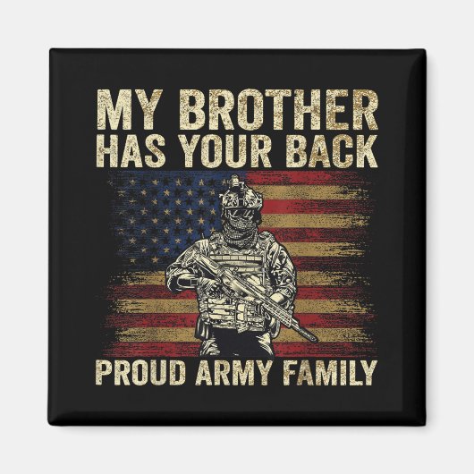 兄が後軍の家誇りを持った族退役軍人 マグネット (正面)