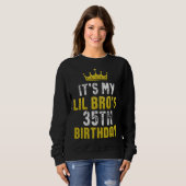 兄さんお誕生日おめでとう35歳Yellow Crown スウェットシャツ (正面フル)