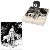 兄と妹グリム童話の子鹿のヴィンテージ ラバースタンプ (押印)