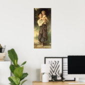 『兄と妹』（William Adolphe Bouguereau作） ポスター (ホームオフィス)