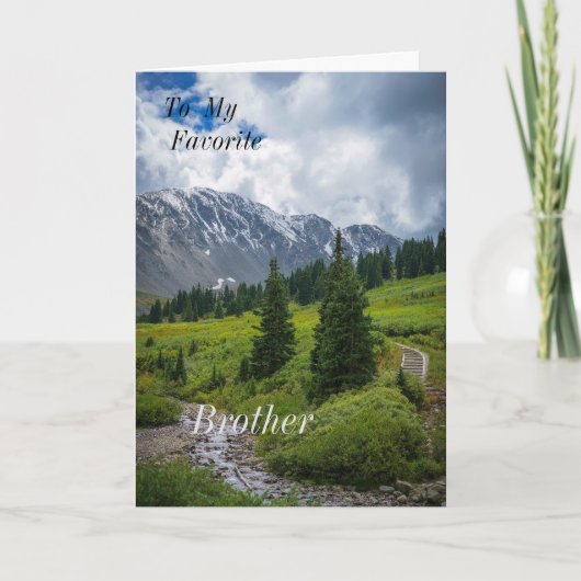 兄に折りお気に入りの畳んだグリーティングカード カード (正面)