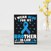 兄のために青を身に着ける　1型糖尿病 カード (黄色い花)