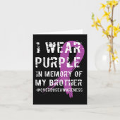 兄のオーバードーズ啓発パープルメモリー1 カード (黄色い花)
